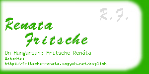 renata fritsche business card